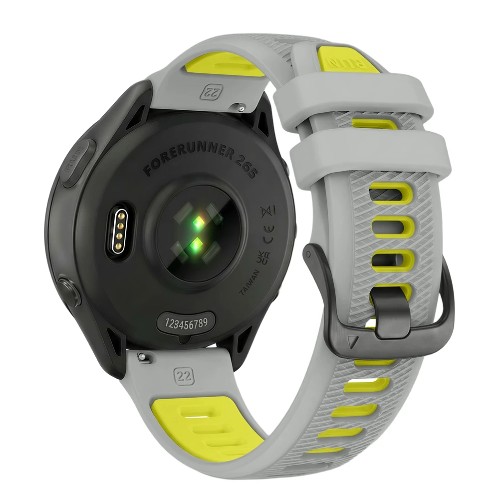 Universelles 22-mm-Sport-Silikonarmband für Garmin Forerunner 265 255 Musikband für Vivoactive 4/Venu 4 45 mm Armband-Uhrenarmband – Detail 26