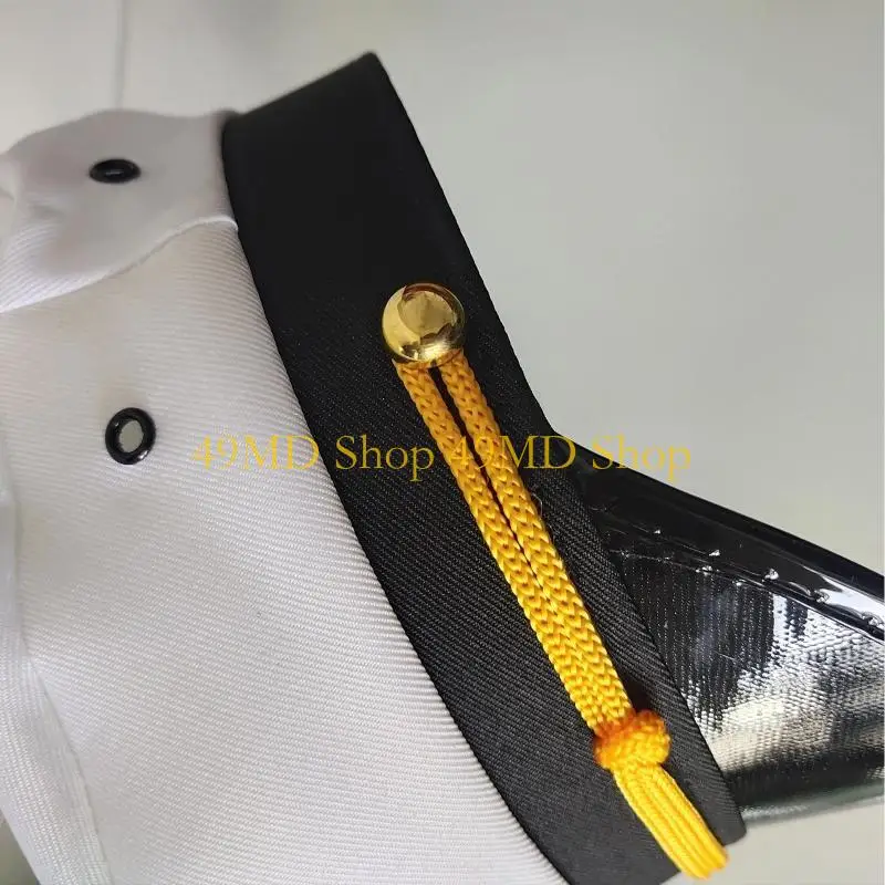49MD Marine Hat Yacht Captain Hat Sailor Captain Costume Men Sailor Cap Beanie Marine Hat Formal Dress
