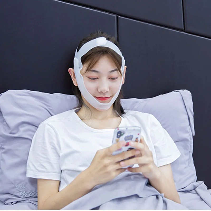 يمكن لفرقة الوجه الخامس من السيليكون العضوي رفع النمط الفرنسي للقناع الذي يشد ضمادة الوجه الخامس الصغيرة