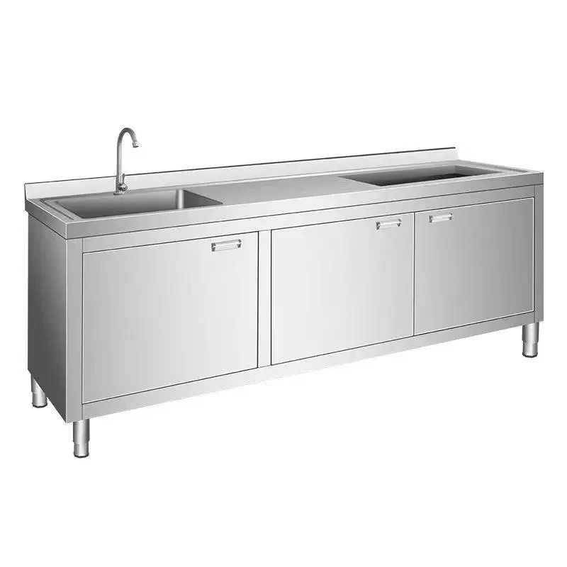 Kitchen stainless steel dishwashing pool, stove cabinet, pool sink, flat integrated cabinet