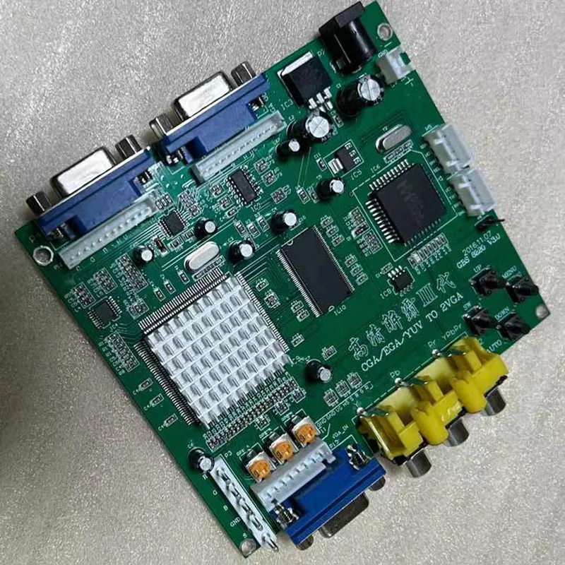 

Плата преобразователя видео HD RGB CGA EGA YUV в VGA HD HD9800 GBS8200 с ярко-зеленой функцией