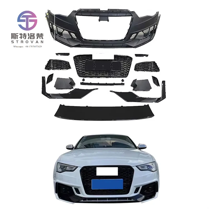 

New Design Facelift Car Body Kit Front Bumper with Grille for A5 S5 B8.5 Upgrade to RS5 B9 Style 2013-2016