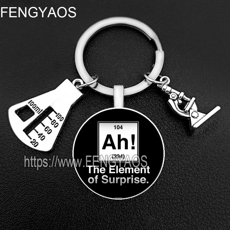 Periodic Table of Elements Keychain House Mathematical Formula PI Key Holder for Keys Gift for A Biology Teacher