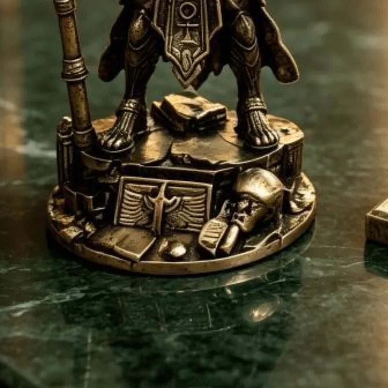 Mini Vintage Bronze Mythological Anubis Figurines Intricate Details Finish Decor