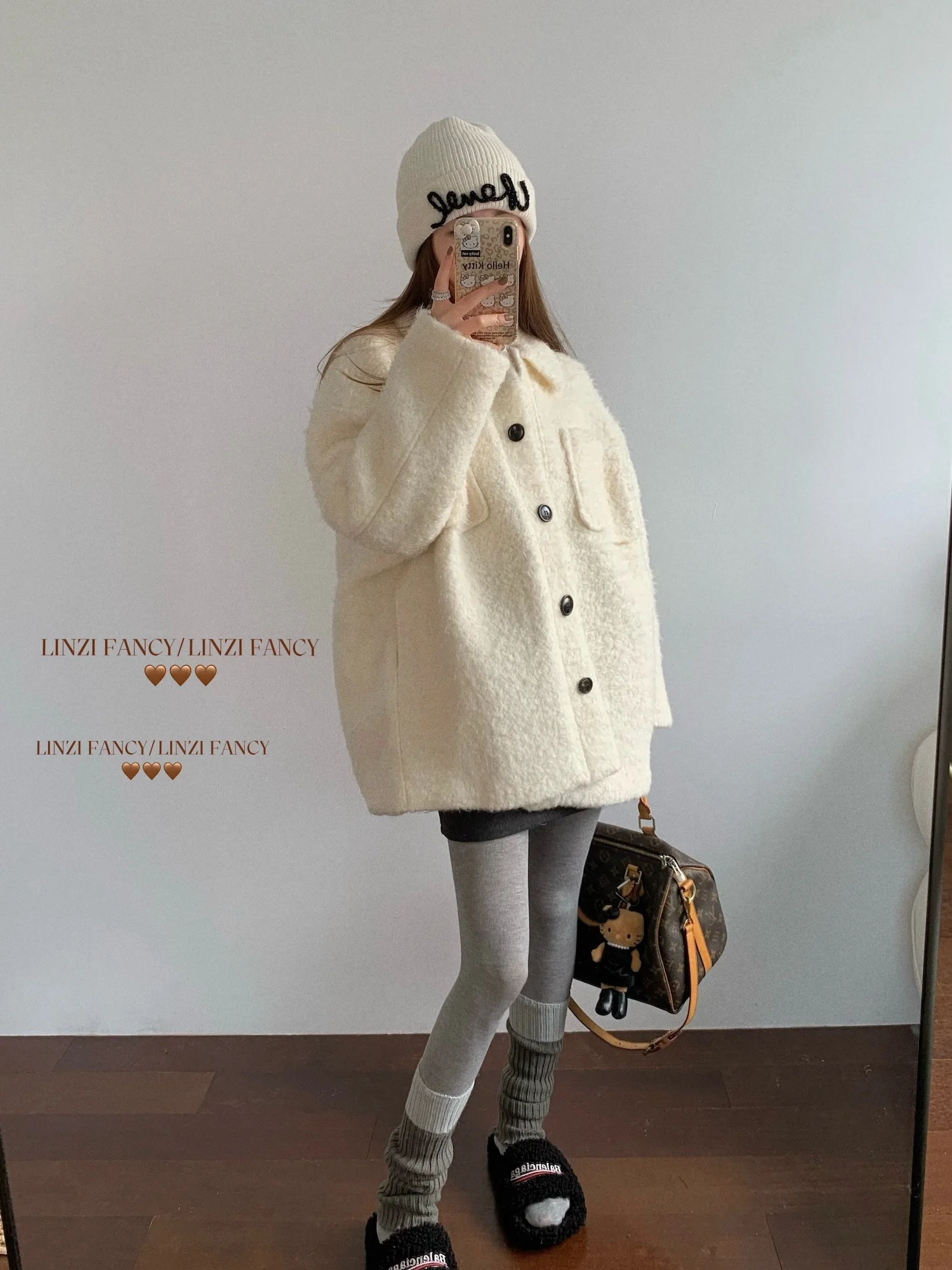 

Женское теплое зимнее пальто Linzi из смесовой шерсти и хлопка, повседневное, с длинными рукавами, средней длины, эксклюзивно онлайн