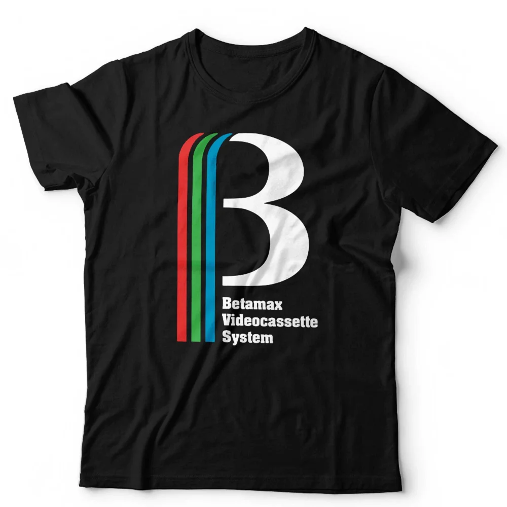 Camiseta Betamax, camiseta con tema de sistema de video retro, nuevo estilo de verano, adecuada tanto para hombres como para mujeres