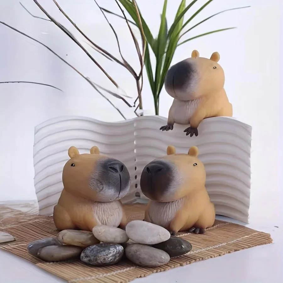 Taba mole kawaii capivara mão relaxamento areia plástico engraçado inquietação anti-stress lento rebote crianças brinquedos bonito presentes de aniversário