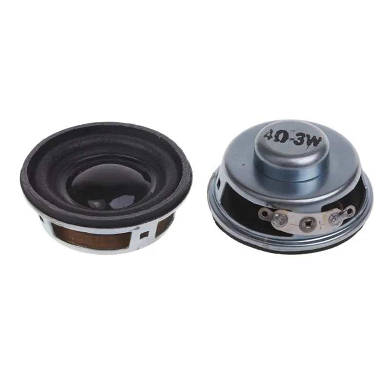 OOTDTY 2 шт. 1,5 дюйма 40 мм мини-портативные колонки 4 Ом 3 Вт полночастотный стереозвук маленький Hi-Fi динамик