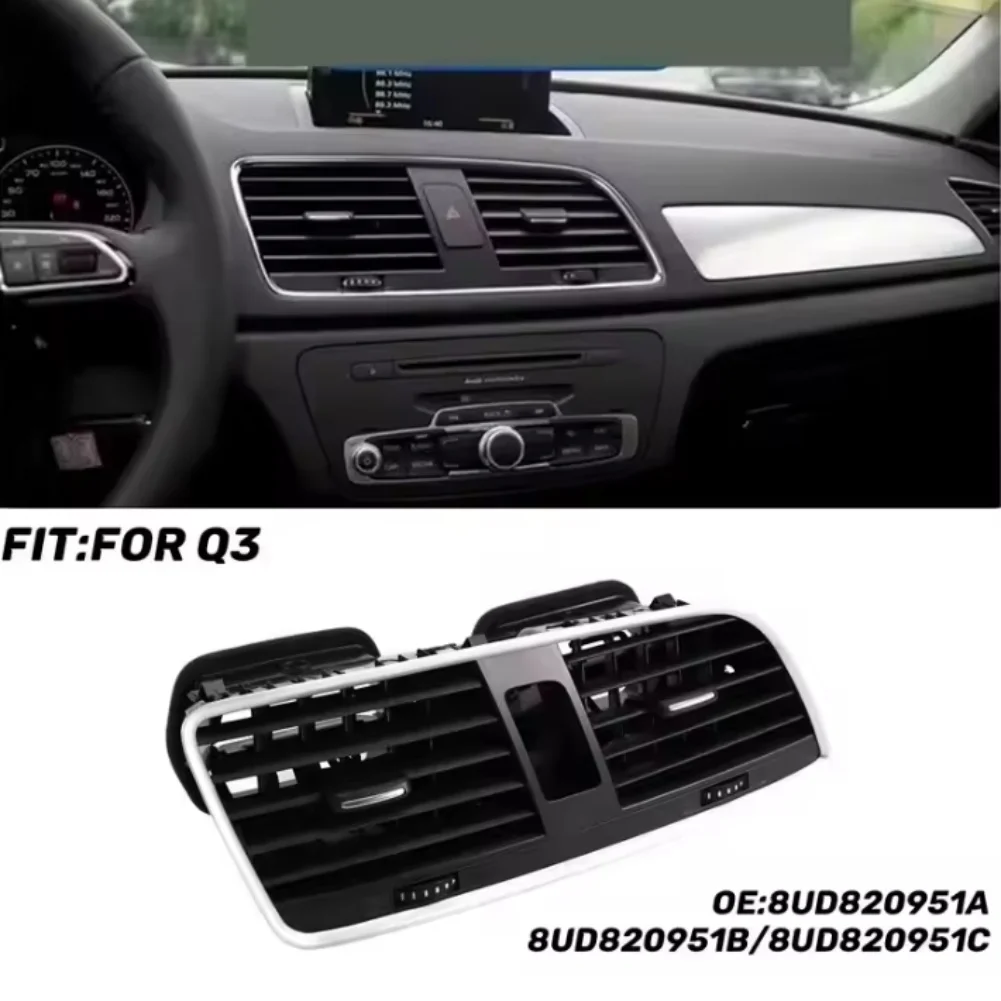 For Q3 AC Vent Grille for Front Center Dashboard Installation 2015 2016 2017 2018 2.0L Automatic Sport Utility