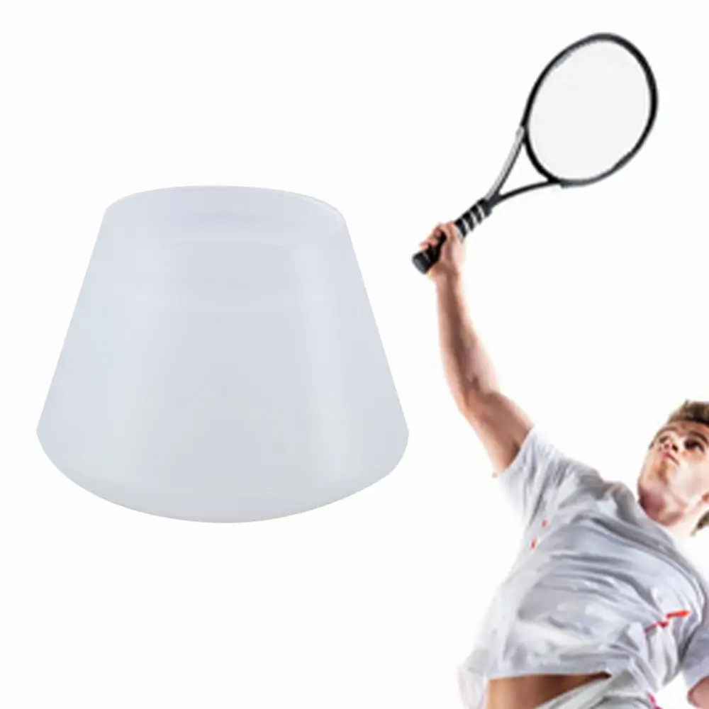 

White Racket Grip Ring Racket Case Silicone Tennis Energy Sleeve Racket Power Cap Tennis Racket Cover Handle End Cap
