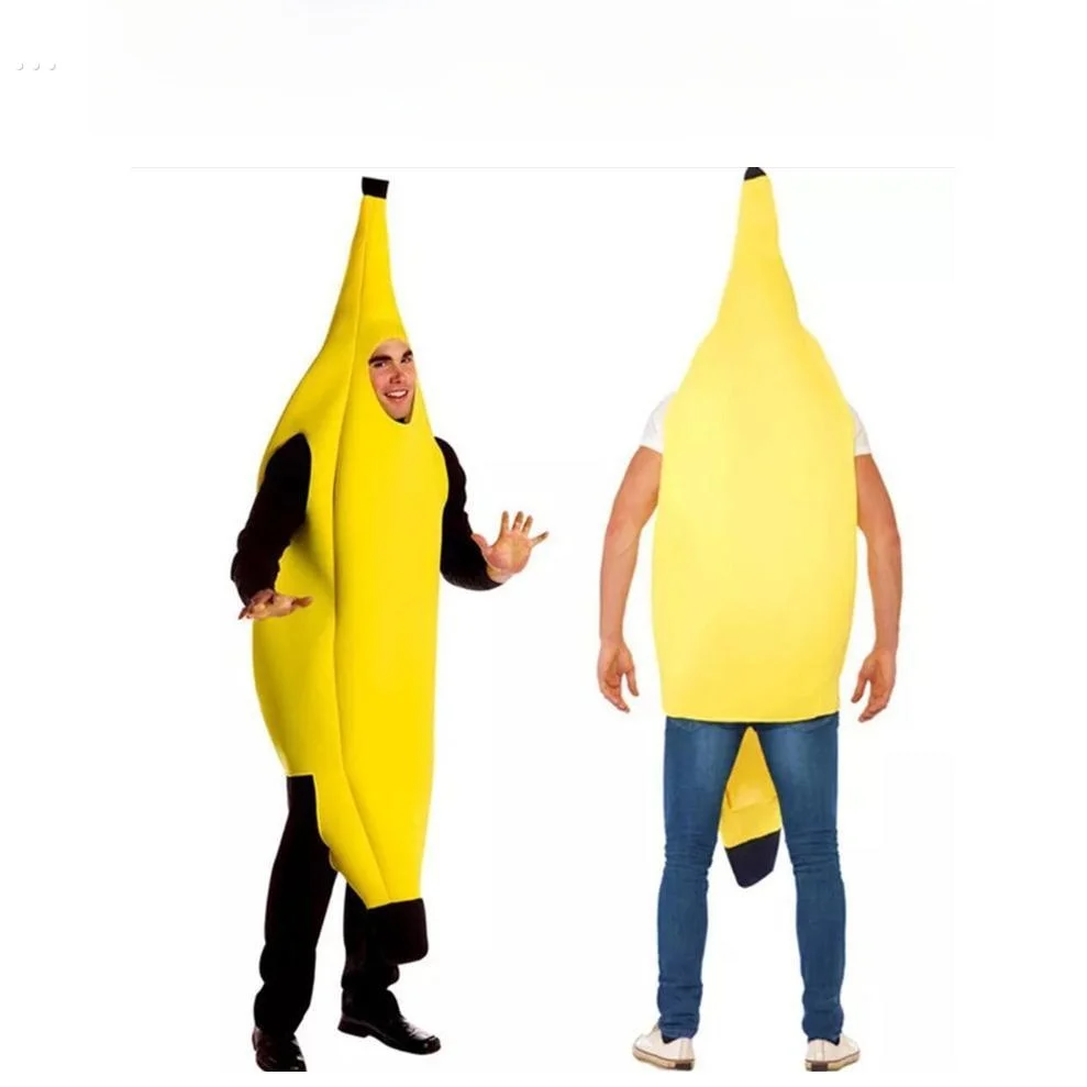 loween ビッグバナナコスプレ衣装面白い衣装大人男性女性パフォーマンスドゥップおもちゃ人形綿伝統的なステージ衣装