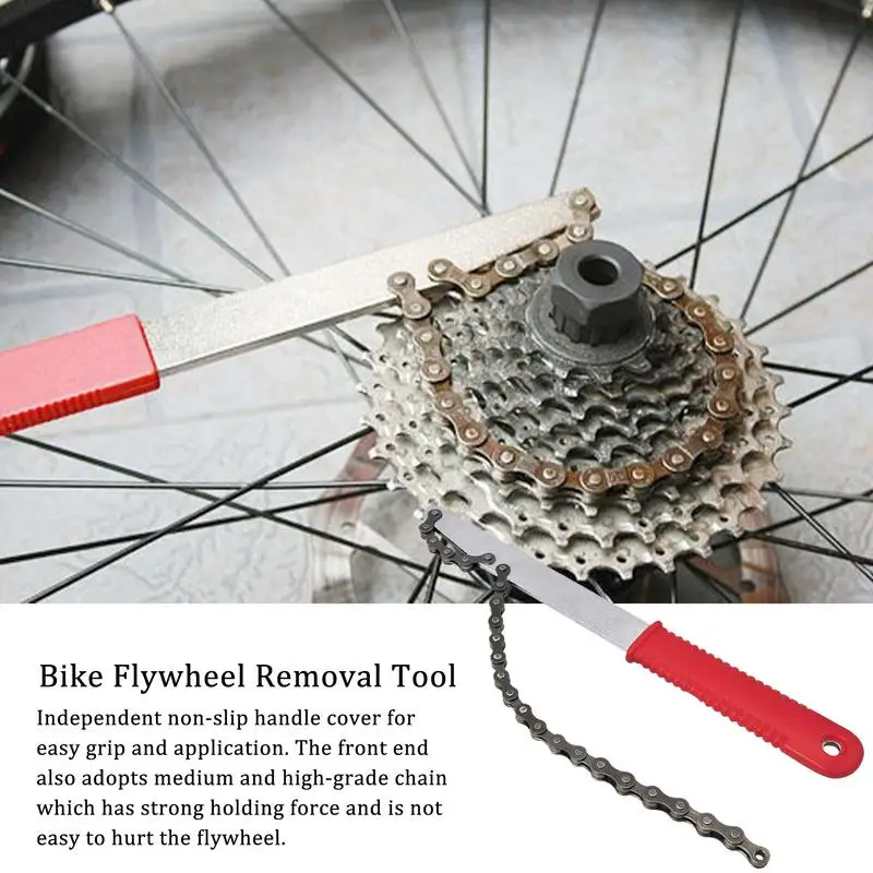 Chain Whip Bikes Tool High-Strength Freewheel Remover Wrench Bicycles Sprocket Removal Tools Sturdy Cassette Lock Ring Removal