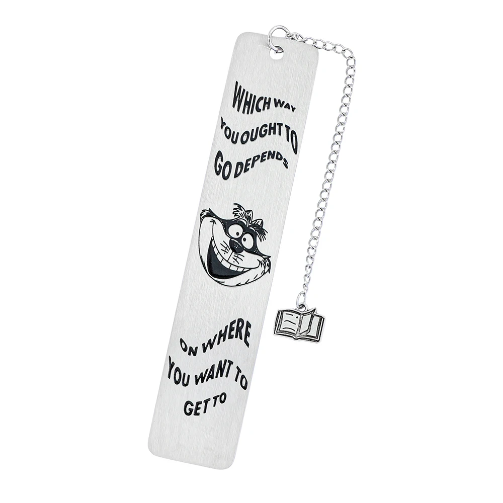 

Cat Cartoon Metal Book Page Clip Reading Stationery Side Clip with Book Appearance Tail Pendant for Classmates and Teachers Uniq