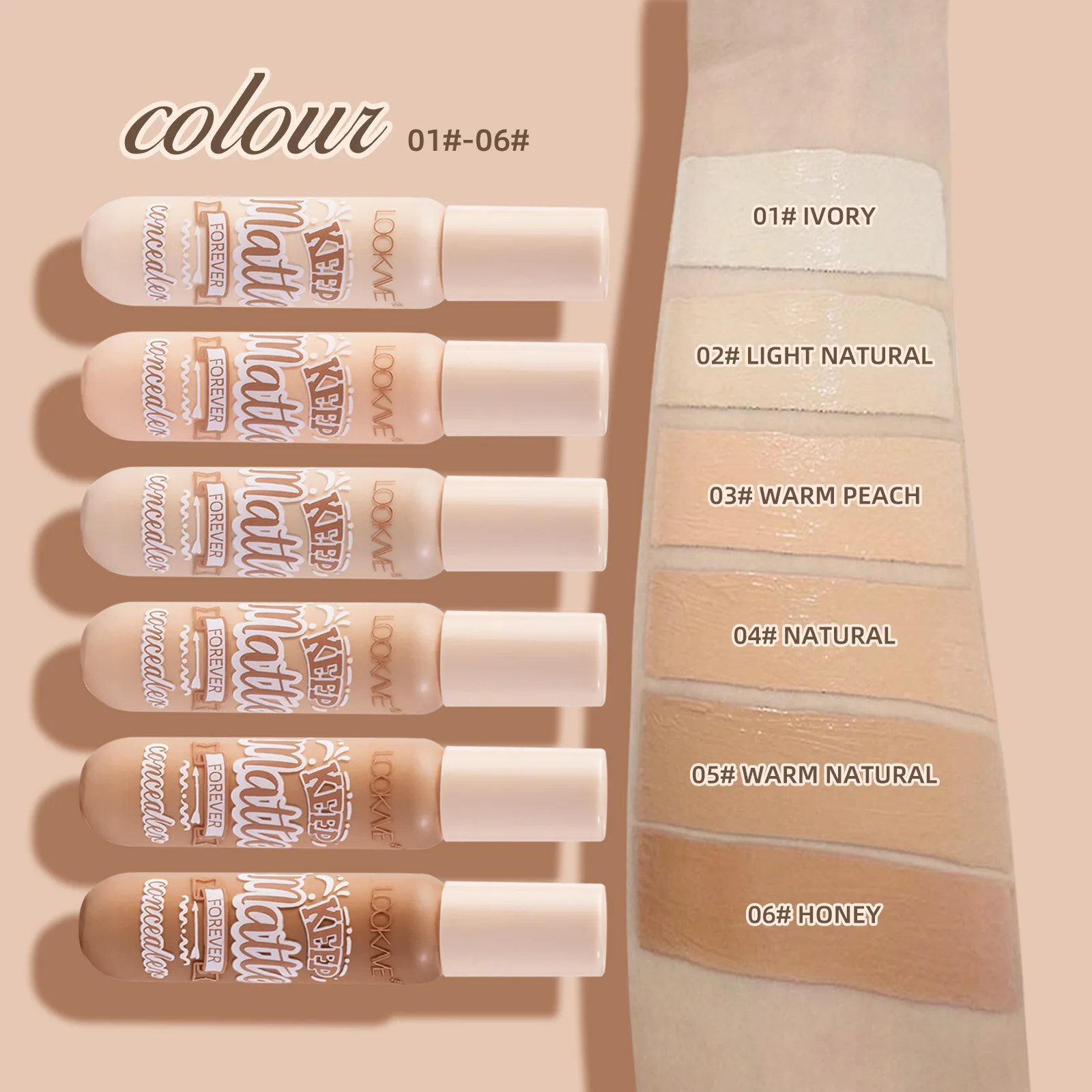 LOOKAVE Keep Matte Concealer Ciemny korektor