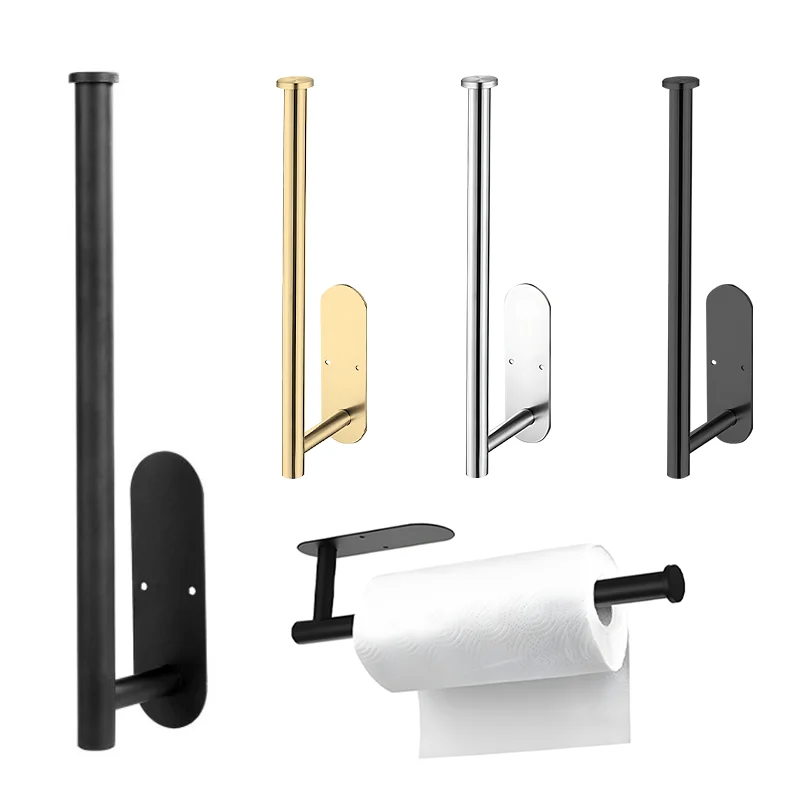 

Adhesive Toilet Paper Holder No Drilling Stainless Steel Toilet Roll Tissue Hanger Wall Mounted Tissue Towel Roll Dispenser