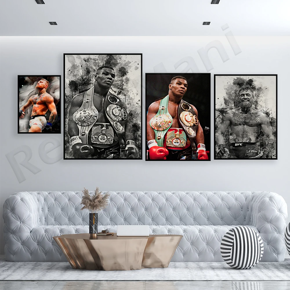 Conor McGregor Canvas Poster Print, Sports Art Print,MMA Decor, Man Cave Gift, Wall Decor