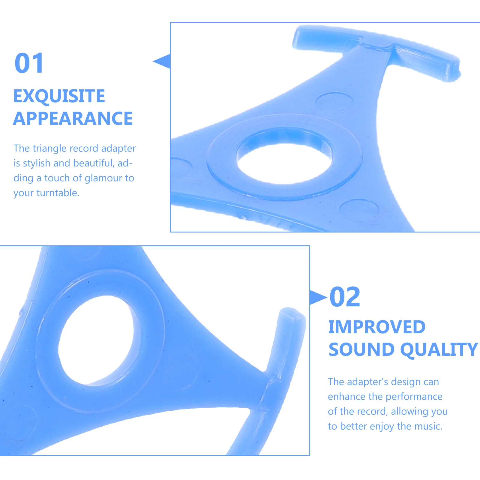 

Triangle Record Adapter Round Turntable Accessory Durable Easy Use Wide Compatibility Stylish Appearance