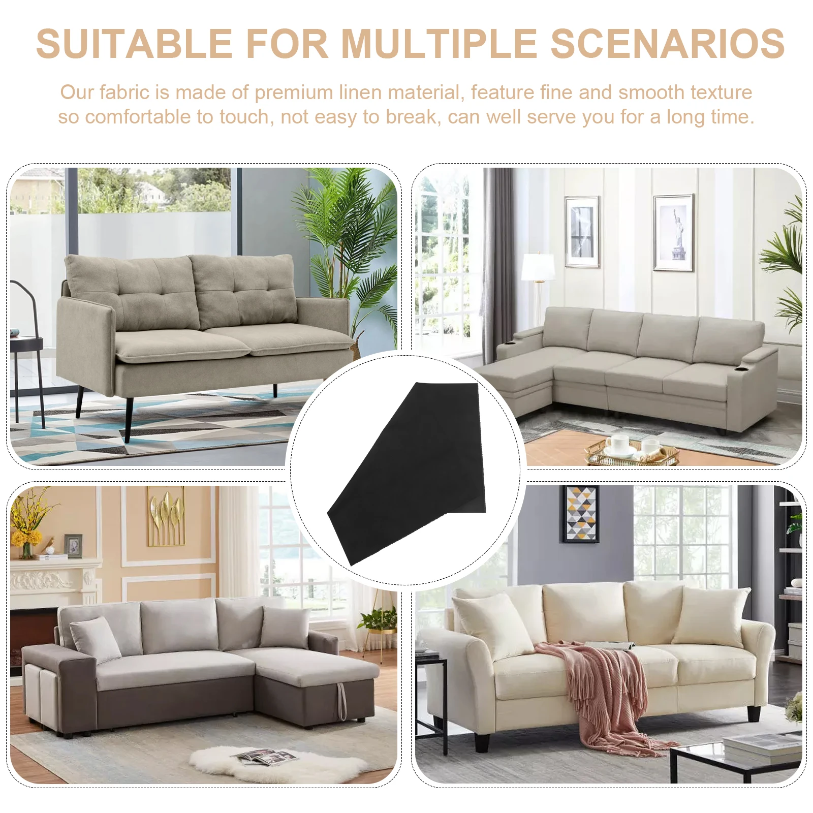 

Linen Fabric Cloth Perfect for DIY Crafts Sewing Embroidery Cross Stitch Needlework Bright Color Does Not Fade Easily for Table