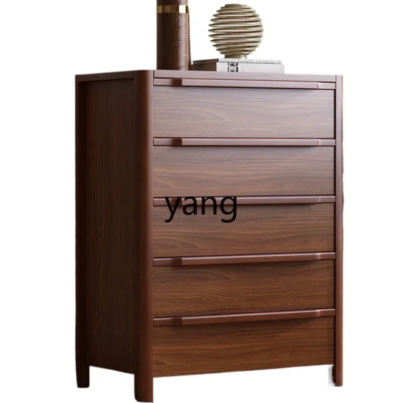 

CX Solid Wood Frame Five-Bucket Cabinet Bedroom Drawer Modern Minimalist Chinese Style Storage Cabinet