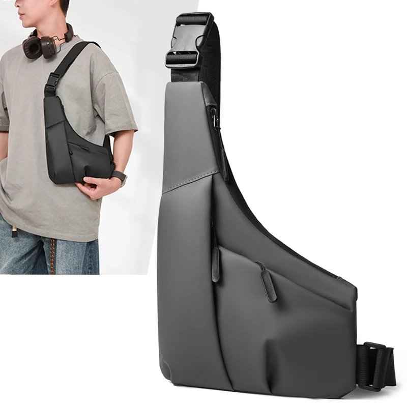 

Fashionable Casual Chest Bag, Zipper Closure, Suitable for Men's Crossbody Bags, Sports Chest Bags, Cycling Chest Bags, Etc