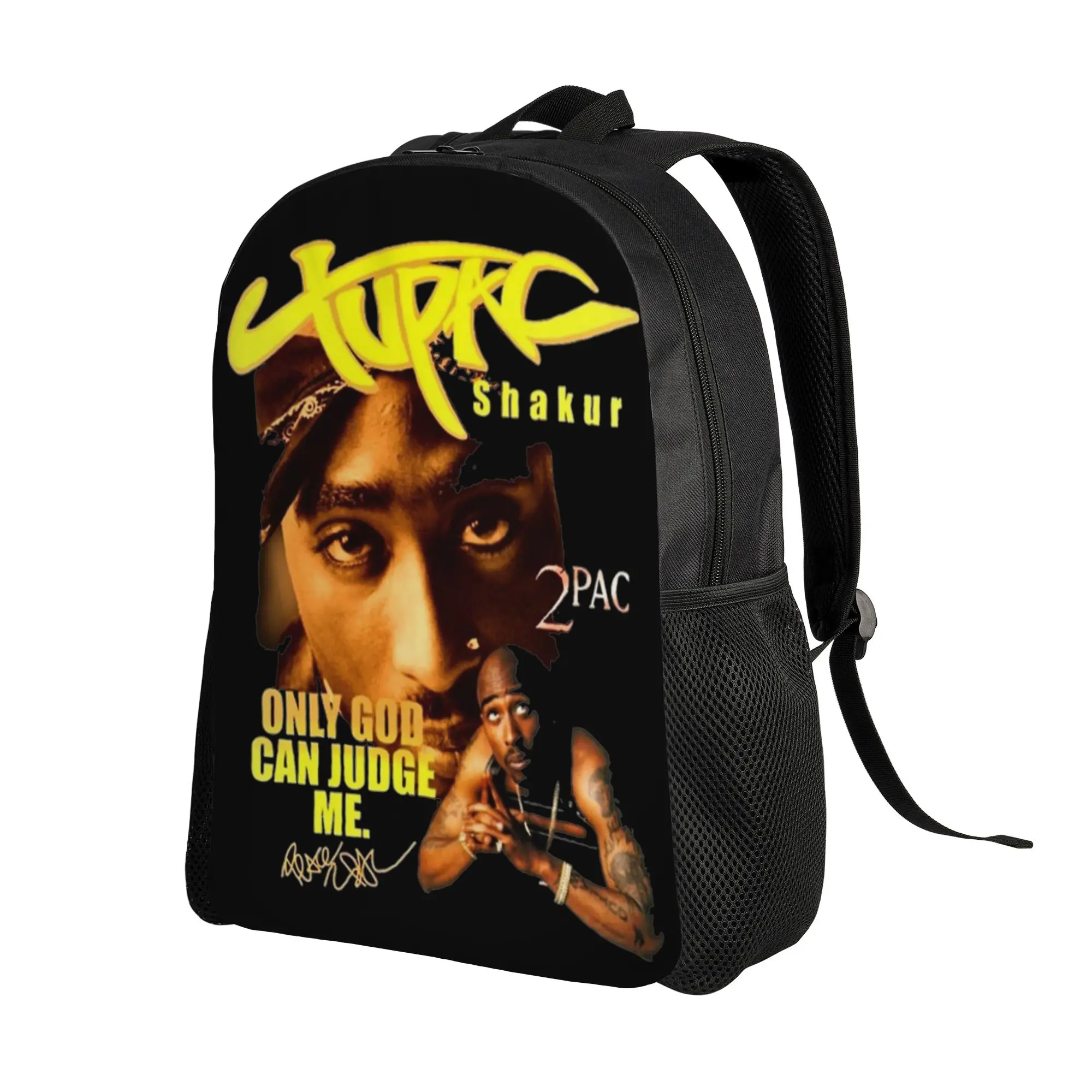 Tupac Only God Can Judge Me 90s Backpack Sports High School Business 2pac Hip Hop Daypack Laptop Computer Canvas Bags