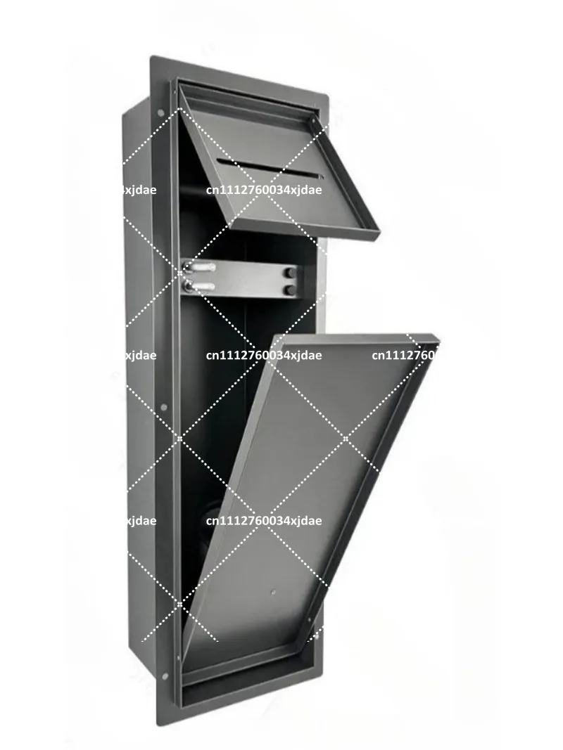 Hidden Bathroom Niche with Embedded Tissue Box and Toilet Brush Holder, Stainless Steel Concealed Storage