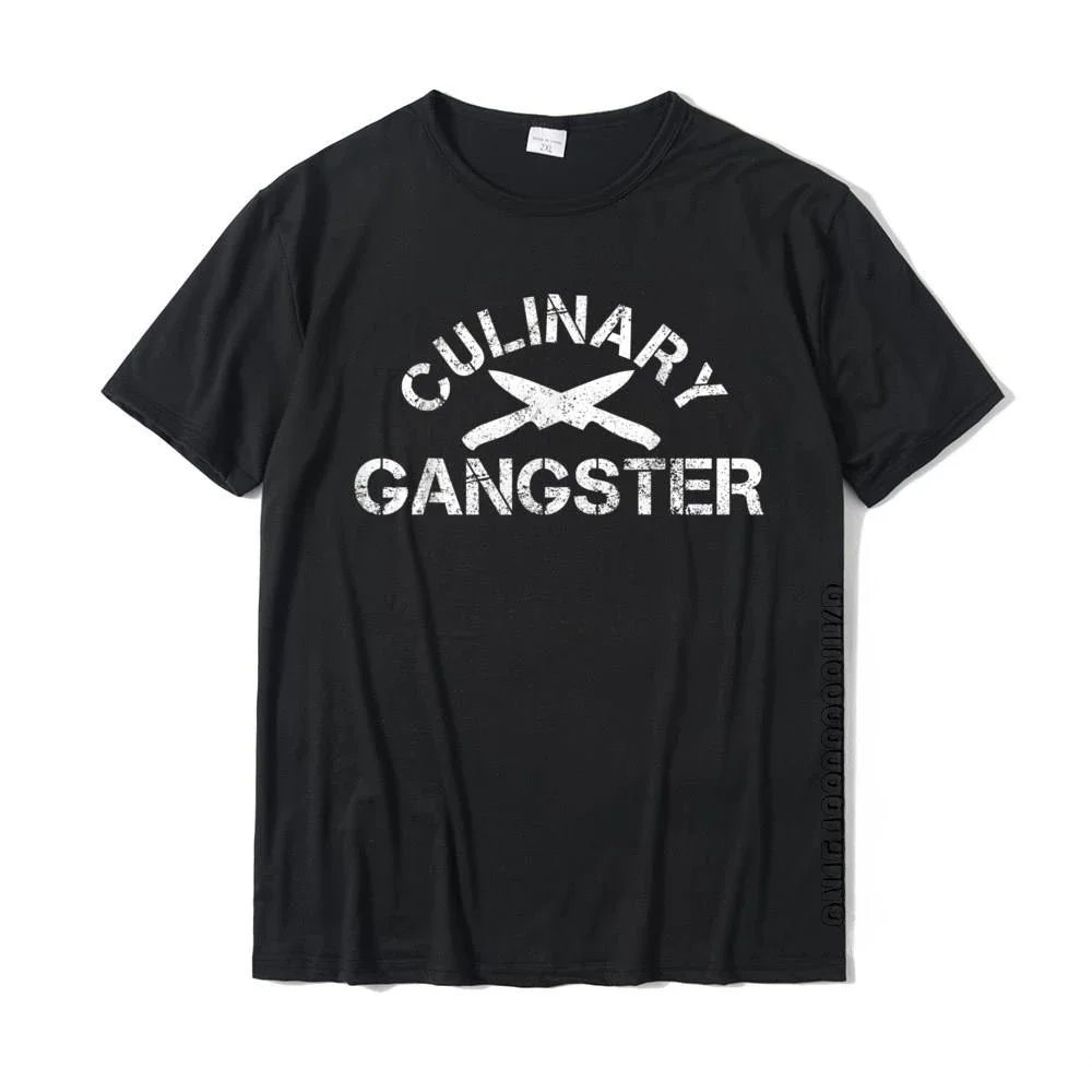 Funny Chef Culinary Gangster Kitchen Knifes Cooking Gift T-Shirt Cotton Tops Tees For Men Comics Tshirts Crazy Prevalent