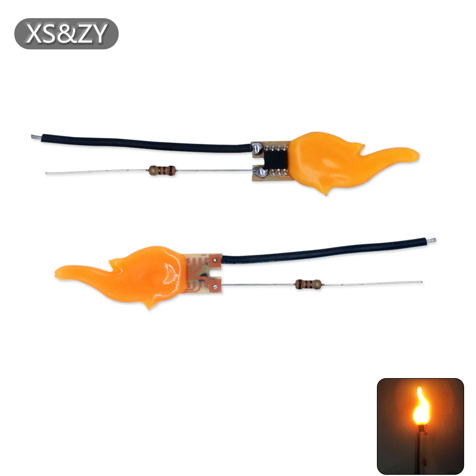 

LED Retro Edison Candle Flame lamp DC5V 20mA Warm White Ra≥80 83mm Holiday Decoration Soldered Candle Flash Lamp Accessory DIY