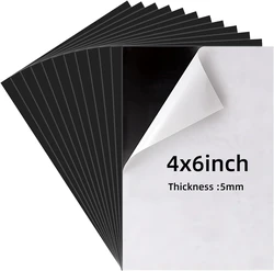 Adhesive Magnetic Sheets 4 x 6 Inch Photo Magnets, Flexible Magnet Sheets with Backing for Crafts, Photos, Pictures, Easy Peel.
