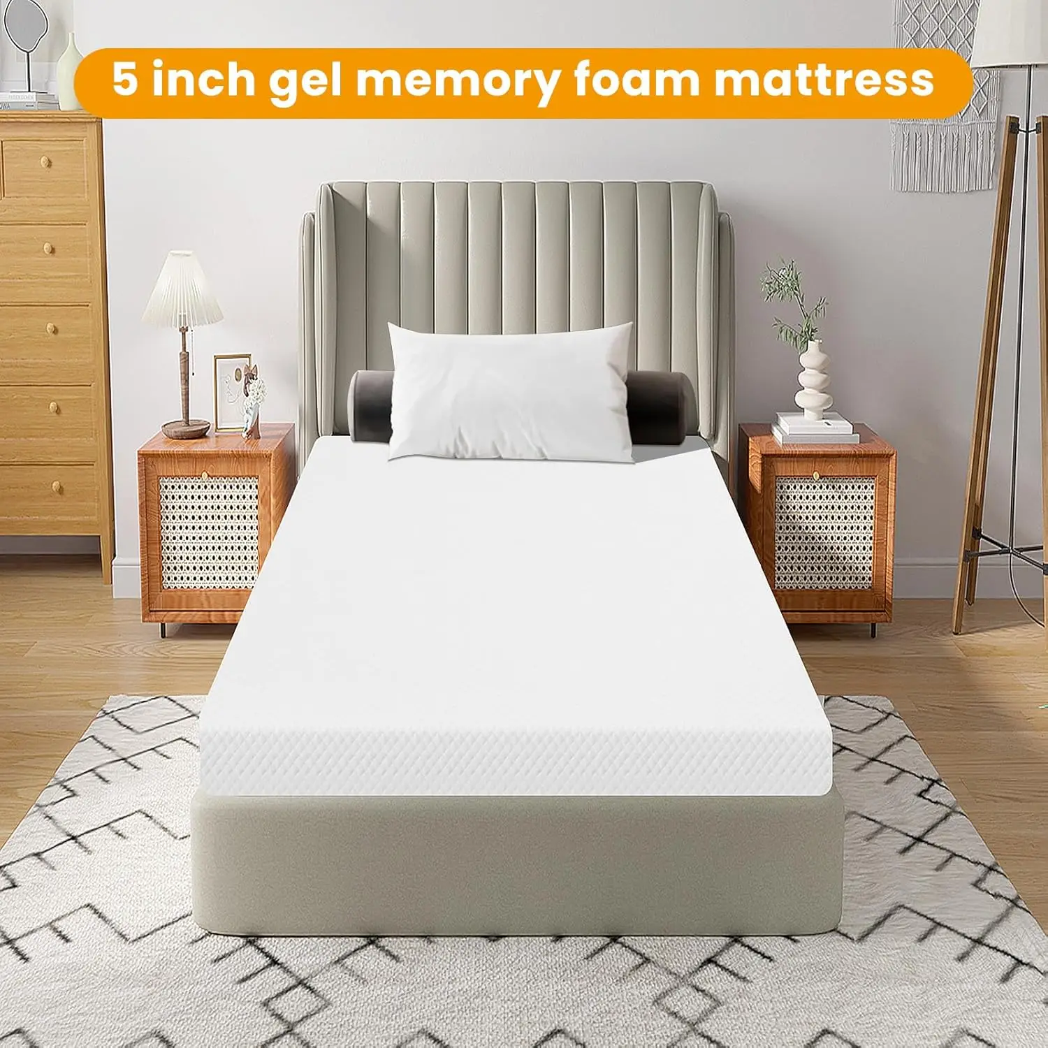 

5 Inch Gel Memory Foam Mattress - Medium-Firm Twin Xl Size Mattress In A Box For Kids And Adults - Certipur-Us Certified