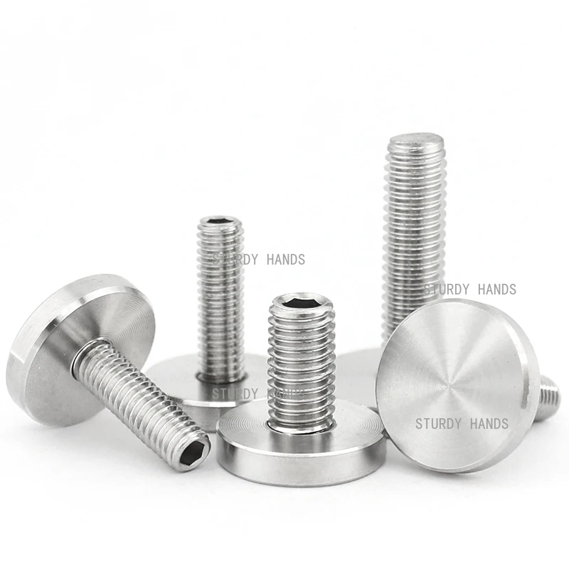 

10pcs Stainless Steel Advertising Nail M2/M2.5/M3/M4 Hand Screw Household Hardware Accessories Flat Decorative Glass Nail
