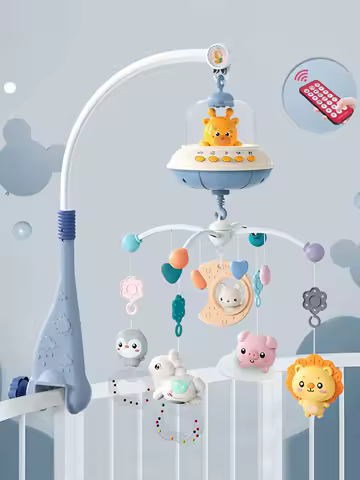 Musical Baby Crib Mobile with Lights Music Projection for Infants Remote Control Crib Toys for Newborn Baby Mobile for Crib Toys