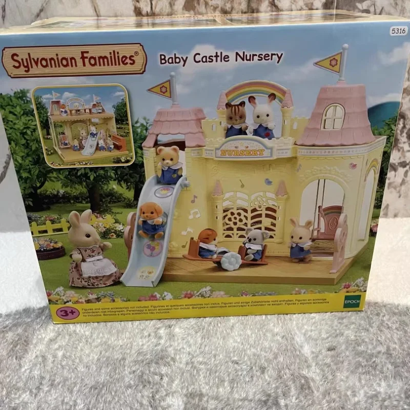 Sylvanian familias casa en miniatura Calico Critters niña niños juguetes niña figuras de Anime muñeca bebé Castillo juguetes para guardería para niños