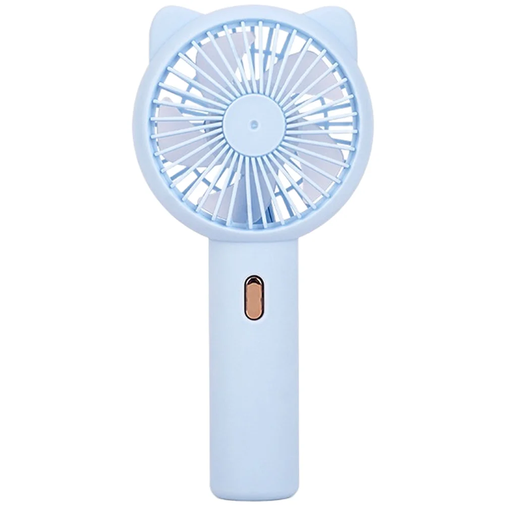 Portable USB Fan with 3 Wind Levels and Cute Cat Ear Look Rechargeable Built in Battery 8x4x16cm Travel Friendly