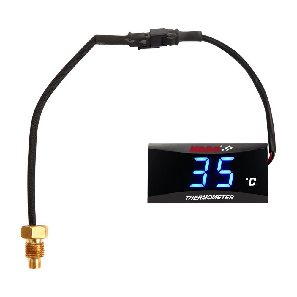 KOSO olietemperatuurmeter motorfiets universele olietemperatuursensor LCD digitaal scherm minimeter