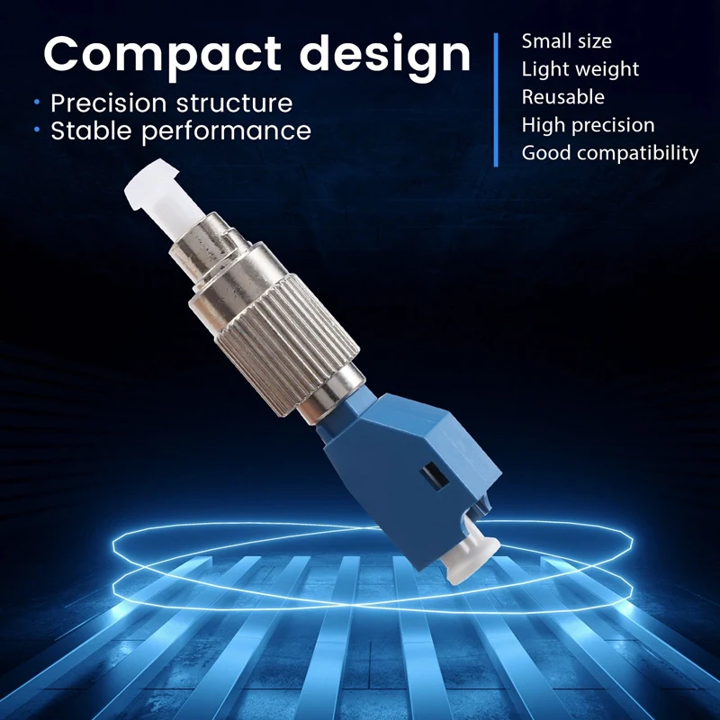 FC Male To LC Female Hybrid Optical Fiber Convertor Adapter+ LC Female To SC Male Hybrid Flange, Optical Fiber Adapter