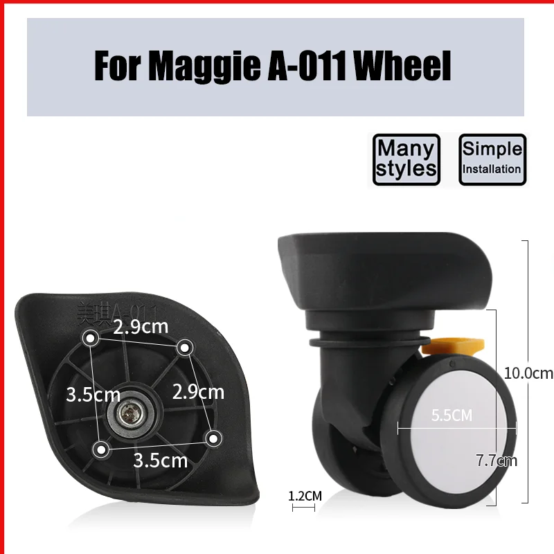 

For Maggie A-011 Universal Wheel Replacement Suitcase Smooth Silent Shock Absorbing Wheel Accessories Wheels Casters Repair