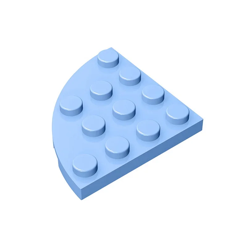 MOC ensambla partículas 30565 placa de esquina redonda 4x4 bloques de construcción marca clásica niños DIY juguetes educativos de repuesto de alta tecnología