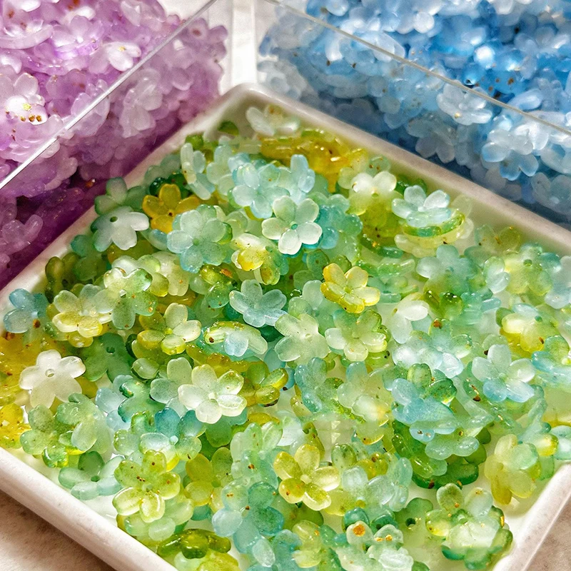 100 Teile/los 10mm Bunte Blume Acryl Spacer Perlen Für Schmuck Machen DIY Armband Halskette Zubehör