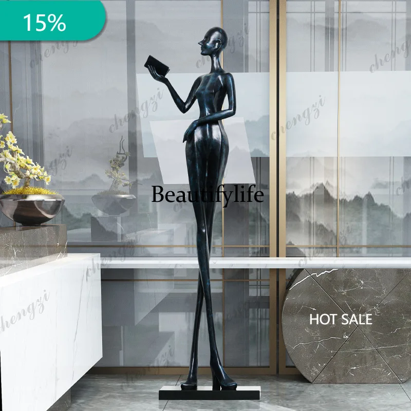 X173 Customized Modern Abstract Art Human Body Sculpture Floor-to-Floor Large Ornament Home Character Office Soft Decoration