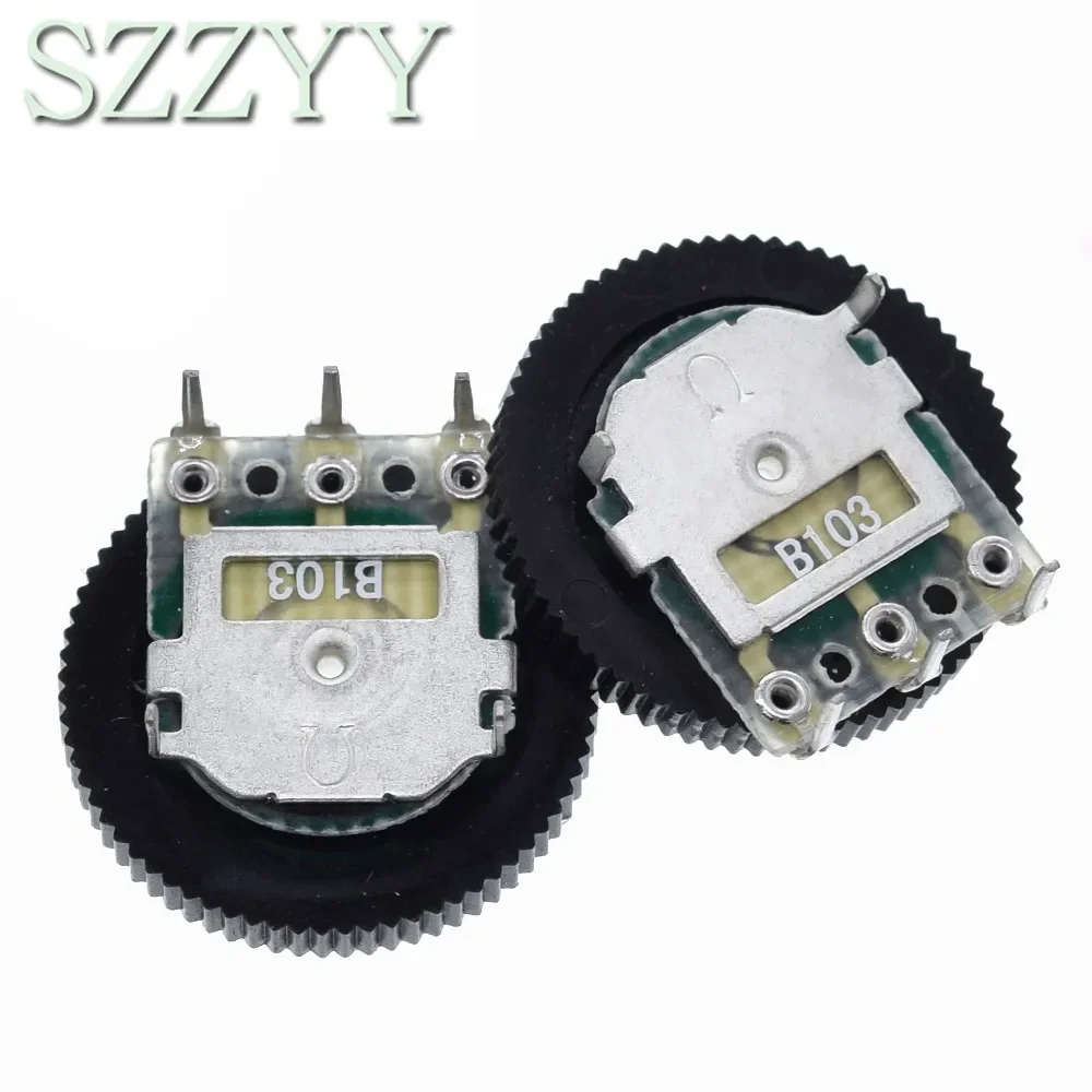 10PCS B103 16x2mm 10K Ohm Double Dial Taper Volume Wheel Duplex Potentiometer Z07 Drop ship