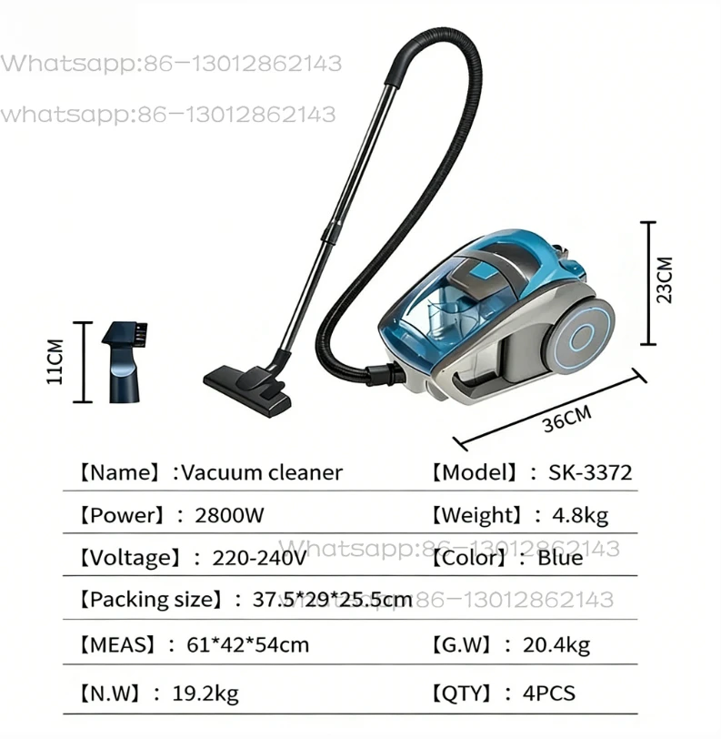 Powerful 2500 W handheld vacuum cleaner, multifunctional household vacuum cleaner