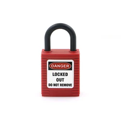 Safety Lockout Padlock Engineering Plastics 25mm Nylon Shackle OSHA LOTO Hazardous Energy Isolation Keyed-Different Keyed-alike