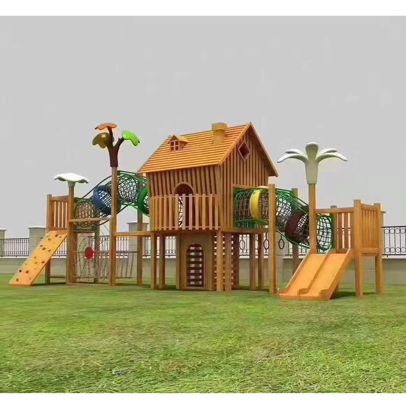 Outdoor Scenic Area Slide Combo With Playground Equipment Stainless Steel Slide and Large Outdoor Gear Sold at Factory Price