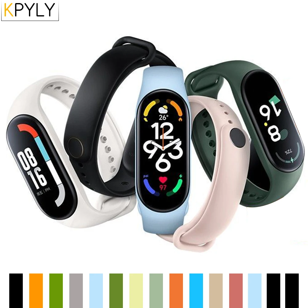 

Watch Strap for Xiaomi Mi Band 7 6 5 4 3 Wristband Silicone Bracelet Wrist Straps MiBand 3 4 band5 band6 Smartwatch Accessories