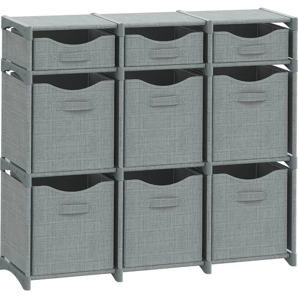 

9 Cube Closet Organizers, Includes All Storage Cube Bins, Easy To Assemble Storage Unit With Drawers | Room Organizer