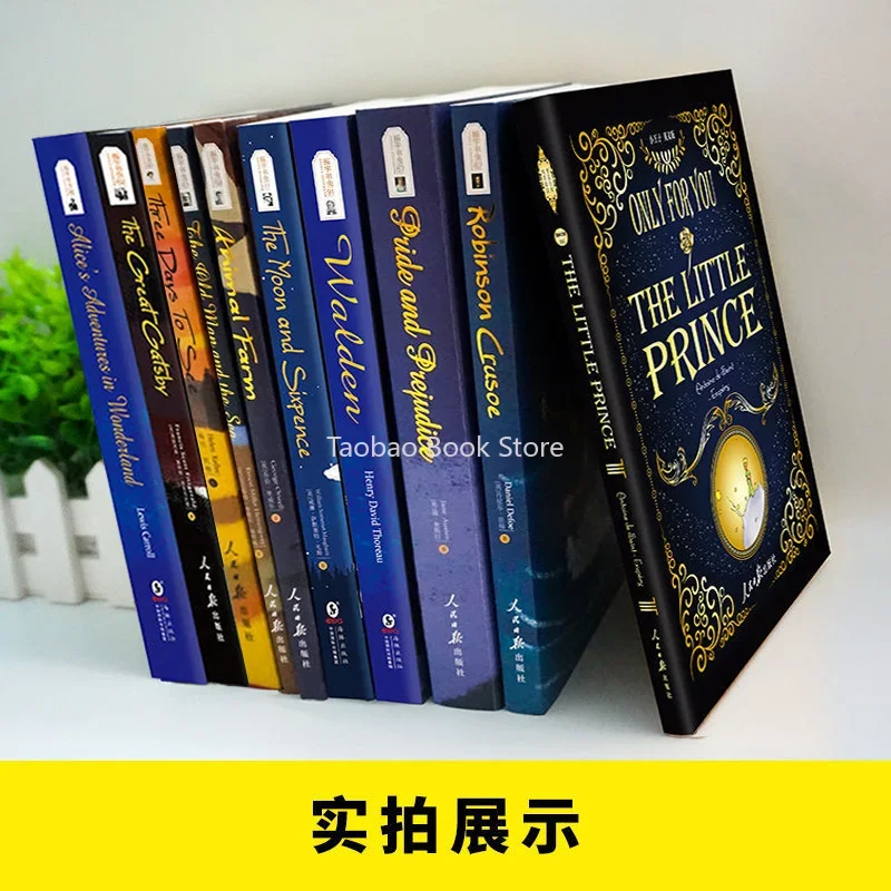 Uncut English Version of Classics The Little Prince, The Old Man and The Sea, Alice, Walden Pond, World Classic Literature Books