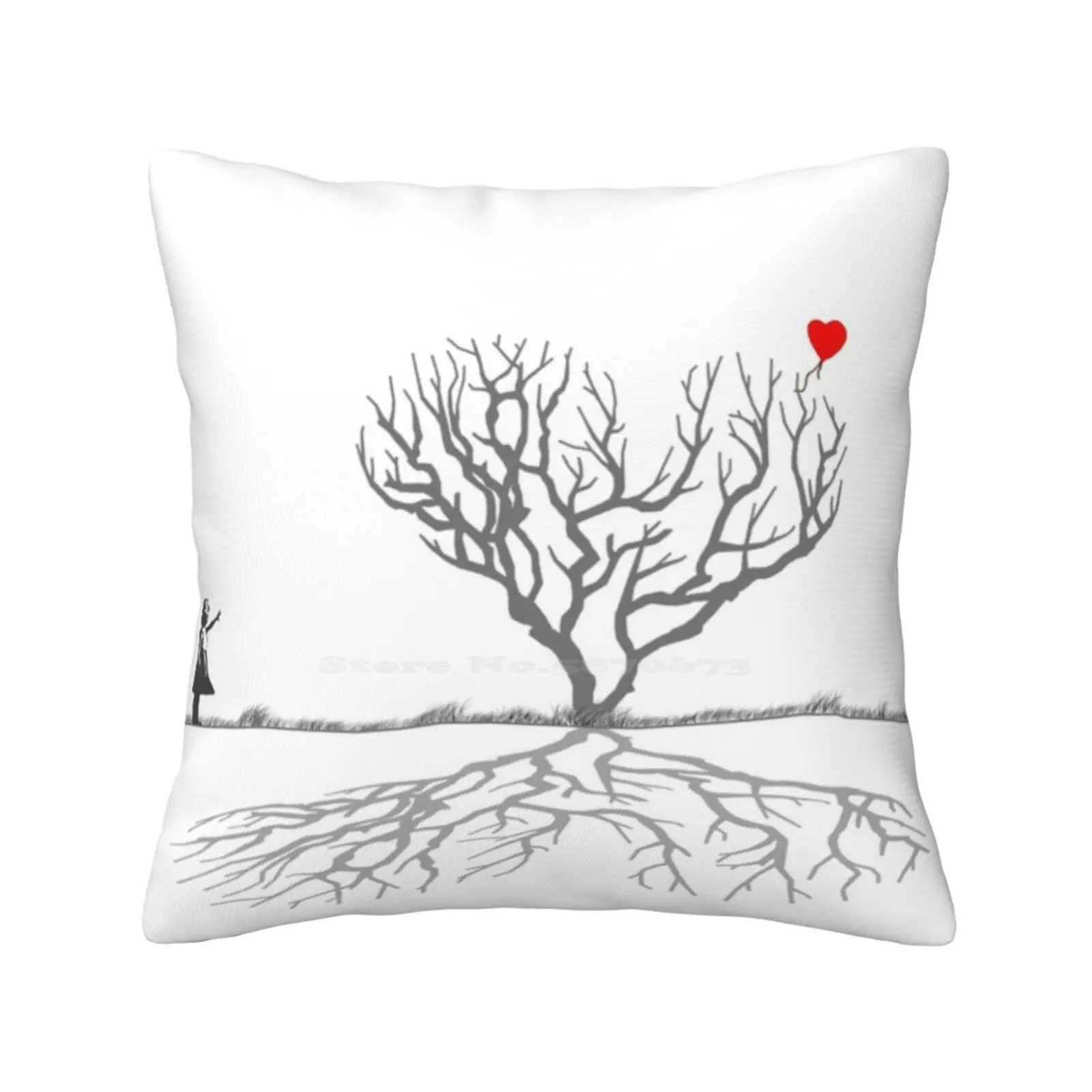 Banksy Heart Tree Home Sofa Car Cushion Cover Pillowcase Steve Popular Uni Cheap Pinhead Reference New 2011 Banksey Copywrite