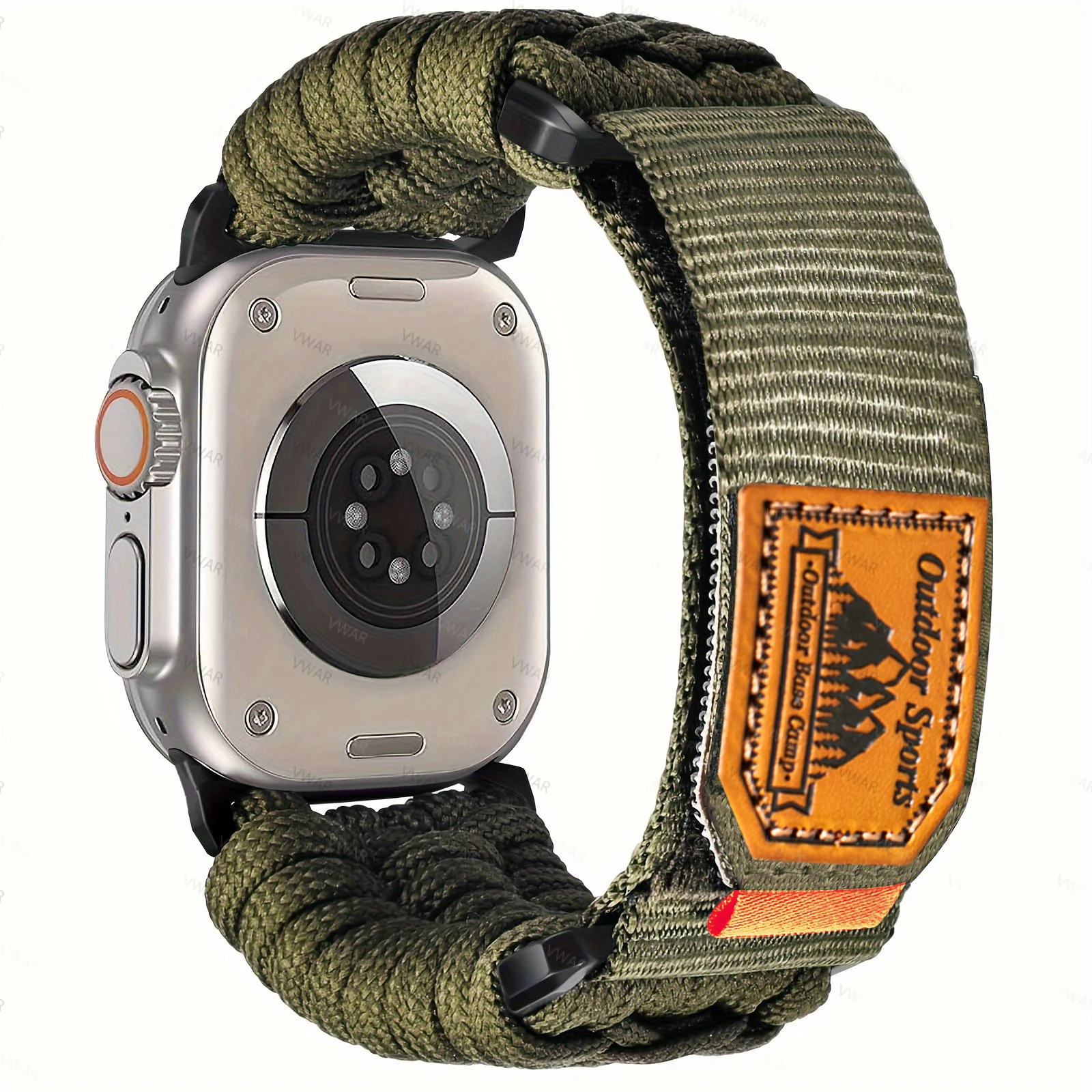 Vwar Tali Jam Tangan Nylon Tenun Tangan untuk Apple Watch Ultra 3/2/1 Tali Nylon Kokoh untuk iWatch Seri 11 10 9 8 7 6 5 SE 3/2 correas