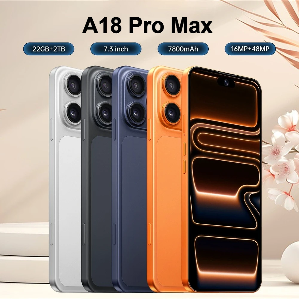 K-Touch Smartphone Android For M18 Pro Max 5G Cell Phone Mobile Phones 7.3 Inch Full Display 22GB RAM 2TB ROM 48MP Camera 7800mAh Battery Face ID 5G Dual SIM Unlocked GSM Android 15 Cell Phone with GPS WiFi